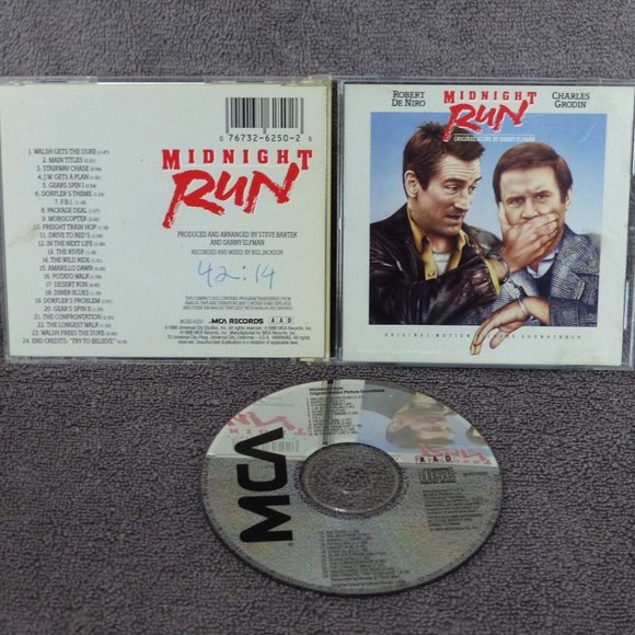 Midnight Run Original Movie Soundtrack CD Score Danny Elfman Rare 1988 MCA Rare - Picture 1 of 12